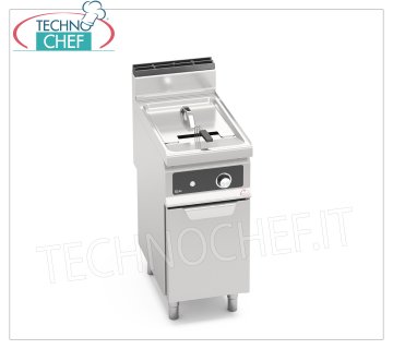 GAS FRYER 1 V-shaped 18 lt well, External Burners, BFLEX Electronic Controls, Mod.GL18MI-BF GAS FRYER 1 V-shaped 18 lt Tank, MACROS 700 Line, External Burners, BFLEX Electronic Controls, thermal power Kw.14,00, Weight 47 Kg, dim.mm.400x700x900h