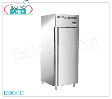 Forcold - 1 Door Fridge Cabinet, lt. 600, Static, Temp. -2 ° / + 8 ° C, Class D, mod.G-GN600TN-FC 1 Door Refrigerator Cabinet, Professional, lt. 600, Temp. -2 / + 8 ° C, Static with fan and internal air conveyor, ECOLOGICAL in Class D, Gas R600a, Gastronorm 2/1, V.230 / 1, Kw.0,220, Weight 104 Kg, dim.mm.680x810x2010h