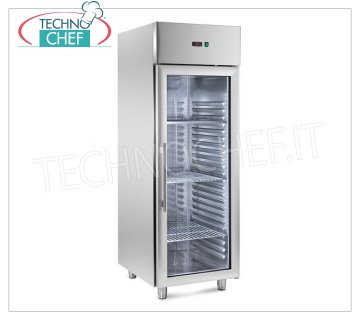 1 Glass Door Fridge Cabinet, Temp. -2 ° + 10 °, ENERGY SAVING - PRINTED guides 1 glass door refrigerator cabinet, 700 liter capacity, ENERGY SAVING-HIGH THICKNESS, temperature -2 ° / + 10 ° C, with PRINTED GUIDES, ventilated, Gastro-norm 2/1, with light and key, V 230/1, Kw.0,33, dim.mm.690x830x2050h