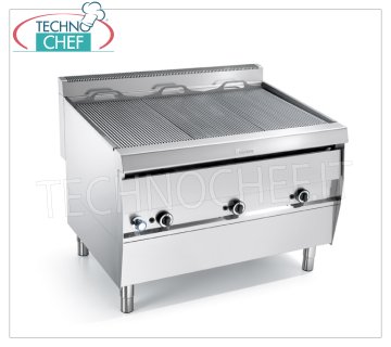 GRILL VAPOR GAS MOBILE version, 3 Modules - ARRIS - 900 Series - Request a Quote GRILL VAPOR GAS cabinet version, 3 MODULES with independent controls with 3 COOKING ZONES measuring 390x470 mm, complete with rod grill, thermal power 39.00 kw, external dimensions 1195x900x850h mm