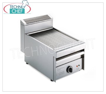 ELECTRIC STEAM GRILL, TOP version, 1 MODULE - ARRIS - 550 Series - Request a Quote ELECTRIC STEAM GRILL, TOP version, 1 module with 1 COOKING ZONE measuring 390x380 mm, complete with rod grill, V.400/3, Kw 3.8, Weight Kg 3, external dimensions 420x550x315h mm