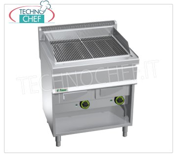 Fimar- GAS WATER VAPOR-COMBI GRID, DOUBLE module on OPEN COMPARTMENT, Mod.GW80 GAS VAPOR-WATER GRILL, DOUBLE module on OPEN COMPARTMENT with COOKING AREA of mm 708x500, thermal power Kw. 18.00, Weight 85 Kg, dim.mm.700x800x1040h