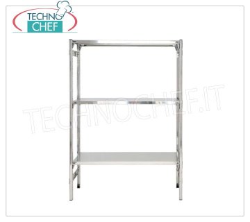 Stainless steel modular shelf unit, Smooth Shelves, Hook Assembly - H 150 Modules wi 