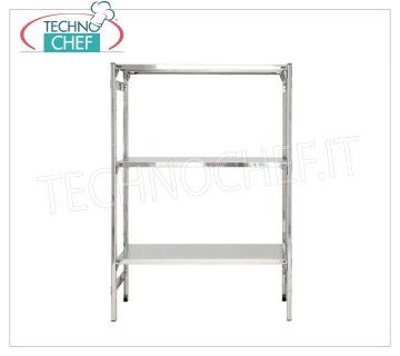 Stainless steel modular shelf unit, Smooth Shelves, Hook Assembly - H 150 