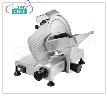 Fimar - GRAVITY-INCLINED SLICER, blade Ø 220 mm, Professional, Mod.HBS-220JS Gravity slicer, made of aluminum alloy, blade diameter 220 mm, complete with fixed sharpener, V 230/1, Kw 0.12, dim. mm. 560x390x380h