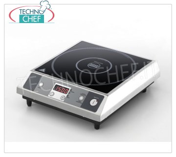 TECHNOCHEF - TABLE INDUCTION PLATE, SURFACE Ø 280 mm, Kw.2,7, Mod. ICT27 INDUCTION table top, USEFUL SURFACE: DIAMETER 280 MM, POWER 2.7 Kw, V. 230/1, external dimensions mm. 323x370x105h