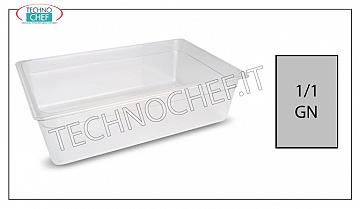 Gastro-norm GN 1/1 polypropylene trays Gastro-norm container 1/1 in polypropylene, dim.mm.530 x 325 x 65 h