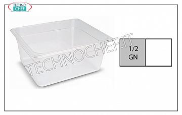Gastro-norm 1/2 polypropylene trays Gastro-norm 1/2 container in polypropylene, dim.mm.325 x 265 x 65 h
