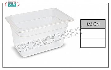 Gastronorm GN 1/3 containers in polypropylene Gastro-norm container 1/3, in polypropylene, size 325 x 175 x 65 h