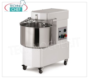 12 Kg Spiral Mixer (15 liter bowl) Spiral mixer with head and fixed 15 liter bowl, mixing capacity 12 Kg, V 230/1, kW 0.90, dim. mm 675x350x702h