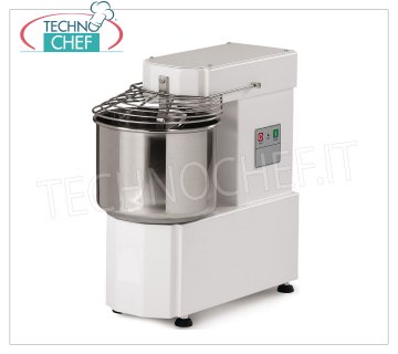 8 Kg Spiral Mixer (10 lt bowl) Spiral mixer with head and 10 liter fixed bowl, dough capacity 8 Kg, V.230/1, Kw.0,37, dim.mm.550x280x567h