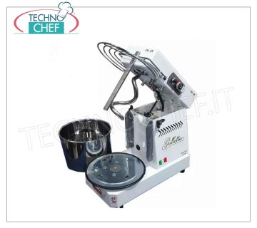 FAMAG - Grilletta, 5 Kg Spiral Mixer, Lifting Head, 10 SPEED, mod. IM5S / 230-10VEL Spiral mixer of 5 Kg GRILLETTA, Professional with lifting head and removable bowl of 8 liters, 10 SPEED, V 230/1, kW 0.35, Weight 30 Kg, dim. mm 475x260x390h