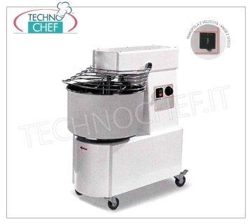 43 Kg Spiral Mixer, 48 lt Bowl, 2 SPEEDS, Three-Phase V. 400/3 SPIRAL MIXER of 43 Kg, with BOWL of lt. 48 - 2 Three-phase speed, V.400/3, Kw.1,5/2,2, Weight Kg.110,5, dim. Tank mm 450x300, dim.mm.495x800x798h