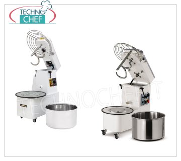 Spiral mixers with liftable head 