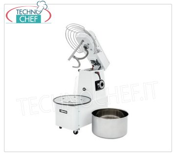 5 Kg SPIRAL MIXER, with liftable head and removable bowl, 5 Kg SPIRAL MIXER, with liftable head and removable bowl, complete with dough splitter rod, timer and wheels, V.230/1, Kw.0,37, Weight Kg.56, dim.mm.385x670x675h