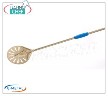 Gi.Metal perforated round pizza peel - Carbon Line