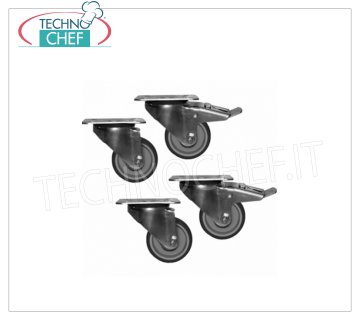 4 Wheels Kit (2 with brake)