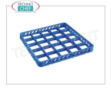 UNIVERSAL LIFT for Racks with 25 COMPARTMENTS UNIVERSAL LIFT with 25 COMPARTMENTS, made of polypropylene, suitable for 25-bin BASKETS (Cod.KR-CIB25M), external dimensions mm.500x500x42h