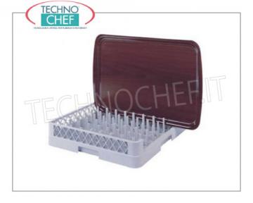 Dishwasher baskets for Gastro-Norm TRAYS with 1 open side BASKET for Gastro-Norm TRAYS with 1 side open to WIDE SHIRTS, made of polyethylene, external dimensions mm.500x500x103h