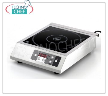 TECHNOCHEF - TABLE INDUCTION PLATE, SURFACE Ø 280 mm, Kw.3,5, Mod.ICT35S INDUCTION table top, USEFUL SURFACE: DIAMETER 280 MM, POWER 3.5 Kw, V. 230/1, external dimensions mm. 330x425x105h