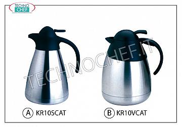 Thermal carafes Isothermal stainless steel carafe, capacity lt.1