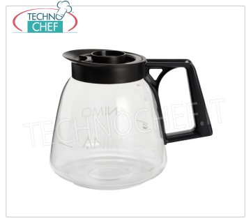 Technochef - GLASS CARAFE with COVER for AMERICAN COFFEE MACHINE Mod.KR2200032 and KR220523 Glass carafe with lid, lt.1,7 capacity, weight 0,5 Kg, diameter 150 mm, height 175 mm.