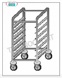 Trolleys for trays / Gastronorm basins Trolley with 14 Anti-overturning Guides for Gastro-Norm 1/1 - 2/1 trays