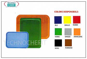 Self-service polypropylene trays Self-service tray in polypropylene, Fast Food series, available in different colors, dim. mm. 345x270
