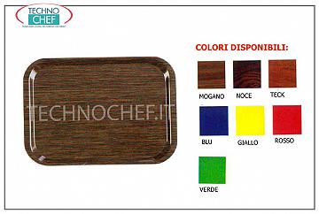 Self-service trays in plastic laminate Self-service tray in plastic laminate, light and thin, available in both wood and colored shades, standard Gastronorm dimensions 1/1 mm. 530x325