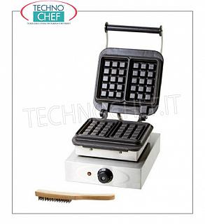 WAFFLE MACHINE with FIXED CAST IRON COOKING PLATE Machine for Waffles with fixed cast iron cooking plate, V. 230/1, Kw 2.2, weight 23.5 Kg, dim.mm.285x360x255h