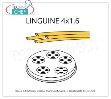 FIMAR - LINGUINE DRAWER 4x1.6 in BRASS-BRONZE ALLOY Linguine die in brass-bronze alloy 4x1.6 mm, for mod.MPF2.5N/MPF4N and mod.PF25E/PF40E.