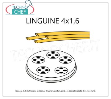 Fimar - 4x1.6 LINGUINE DIE in BRASS-BRONZE ALLOY Linguine die in brass-bronze alloy 4x1,6 mm, for mod. MPF1.5N