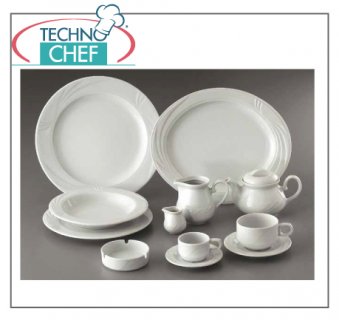 LUBIANA - Porcelain for Restaurant FLAT PLATE, Arcadia White Collection, cm.27, Brand LUBIANA - Available in 12 pieces pack