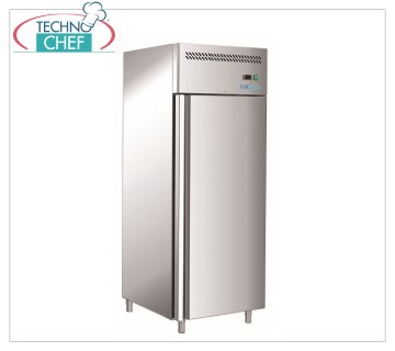 Forcold - Freezer-Freezer Cabinet 1 Door, Premium line, with Monobloc, plug-in system, lt.605, Temp.-18°/-22°C, Ventilated, GN 2/1, Class B, mod.M-GNH610BT -FC 1 Door Freezer-Freezer Cabinet, Premium line, with Monobloc, plug-in system, 605 lt, temp. -18°/-22°C, ventilated refrigeration, ECOLOGICAL in Class B, Gas R290, GN 2/1, V .230/1, Kw.0,205, Weight 130 Kg, dim.mm.726x864x2150h