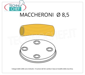 FIMAR - MACARONI DRILL Ø 8.5 in BRASS-BRONZE ALLOY Macaroni die in brass-bronze alloy Ø 8.5 mm, for mod.MPF2.5N/MPF4N and mod.PF25E/PF40E.