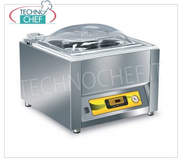 Professional Chamber Vacuum Machine, Bar 30 cm, Mod.ECO30 EUROMATIC BENCH VACUUM PACKAGING MACHINE, ECOVAC Line, CHAMBER mm.310x350x190h, SEALING BAR 300 mm, VACUUM PUMP 8/9,6 metres/cubic/hour, DIGITAL CONTROLS, V.230/1, Kw. 0.35, Weight Kg.38, dim. external mm. 410x490x420h