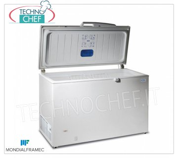 MONDIAL FRAMEC - Horizontal freezer with well, lt.211, Mod.MAEL220 Horizontal freezer with well, MONDIAL FRAMEC, capacity 211 lt, external white, temperature -18 ° / -25 ° C, V.230 / 1, Kw 0,087, Weight 37 Kg, dim.mm.891x695x860h