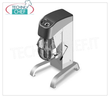 TECHNOCHEF - Planetary Kneading Machine from lt.20 with Inverter System, Mod. MARTE20 Planetary mixer with lt.20 stainless steel tank, IP 67 stainless steel controls, inverter system, rpm 120-400, V.230 / 1, Kw.1.5, Weight 130 Kg, dim.mm.576x748x1189h