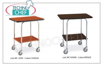 Gueridon carts Gueridon trolley with 18/10 stainless steel square tube structure, dimensions 710x460x780h mm