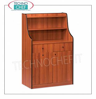 Room service furniture Cherry wood dining room furniture with 2 storage drawers, sliding hopper, 1 swing door and 2 shelves, dim. Mm 940x480x1450h