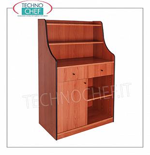 Room service furniture Cherry wood dining room furniture with 2 storage drawers, 1 swing door, dayroom with shelf and raised with 2 shelves Dim dim. 940x480x1450h