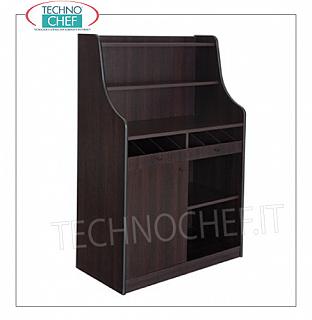 Room service furniture Cherry wood dining room furniture with 2 open cupboards, 1 swing door, dayroom with shelf and raised with 2 shelves, dim.mm.940x480x1450h