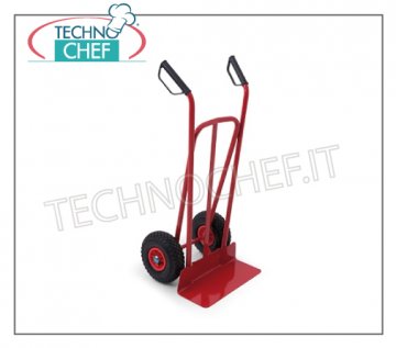 Technochef - CASE-PACKAGE TROLLEY, art. 1891 Red box trolleys, with 2 wheels and guide handles, max. Load 200 kg, dim cm. 62x55x126h