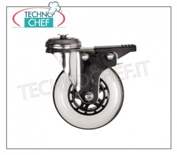 Technochef - Kit 4 elastic wheels, 2 of which with brake, mod. IS KIT 4 elastic wheels diameter 125 mm, 2 of which with brake