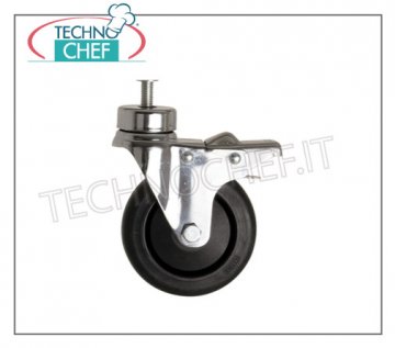 KIT 2 Elastic wheels with brake for trolleys KIT 2 Elastic wheels with 125 mm diameter brake for Uneven or External floors