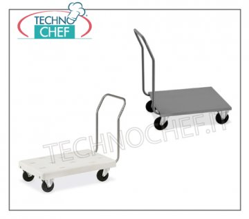 Technochef - TROLLEY with PIANALE BASSO, Portacasse, Heavy Transport, art. 1840 Box trolleys - base with round tube handle, 2.5 cm diameter, max 200Kg, dimensions 1120x570x1000h mm