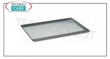 Aluminum trays with 2 cm high edge, complete range Pizza-pastry tray in full aluminum thickness 1.5 mm, dimensions 20x60x2h cm - Unit price - Available in packs of 12 pieces.