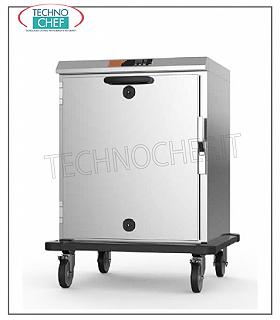 Temperature maintainer, HOT Static Trolley for 8 GN 2/1 STATIC Holding HOT TROLLEY with LOW CONSUMPTION for 8 trays GN 2/1 or 16 GN 1/1, V 230/1, kw 1,5, Weight 62 Kg, dimensions mm 755x860x1000h