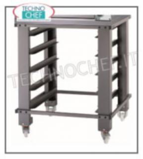 Oven support with wheels and guides for trays, 100 cm high Oven support with wheels and tray holder guides (h100 cm)