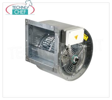 Directly coupled centrifugal fan for hoods Centrifugal fan with motor directly coupled to the forward blade impeller, for installation in the hood, 1 SPEED, 1400 RPM, 4 poles, V.230/1, Kw.0.42, dim.mm.317x232x325h